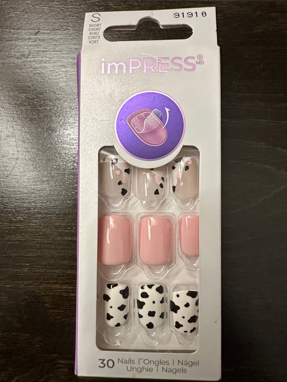 Impress press on manicure short set animal print
